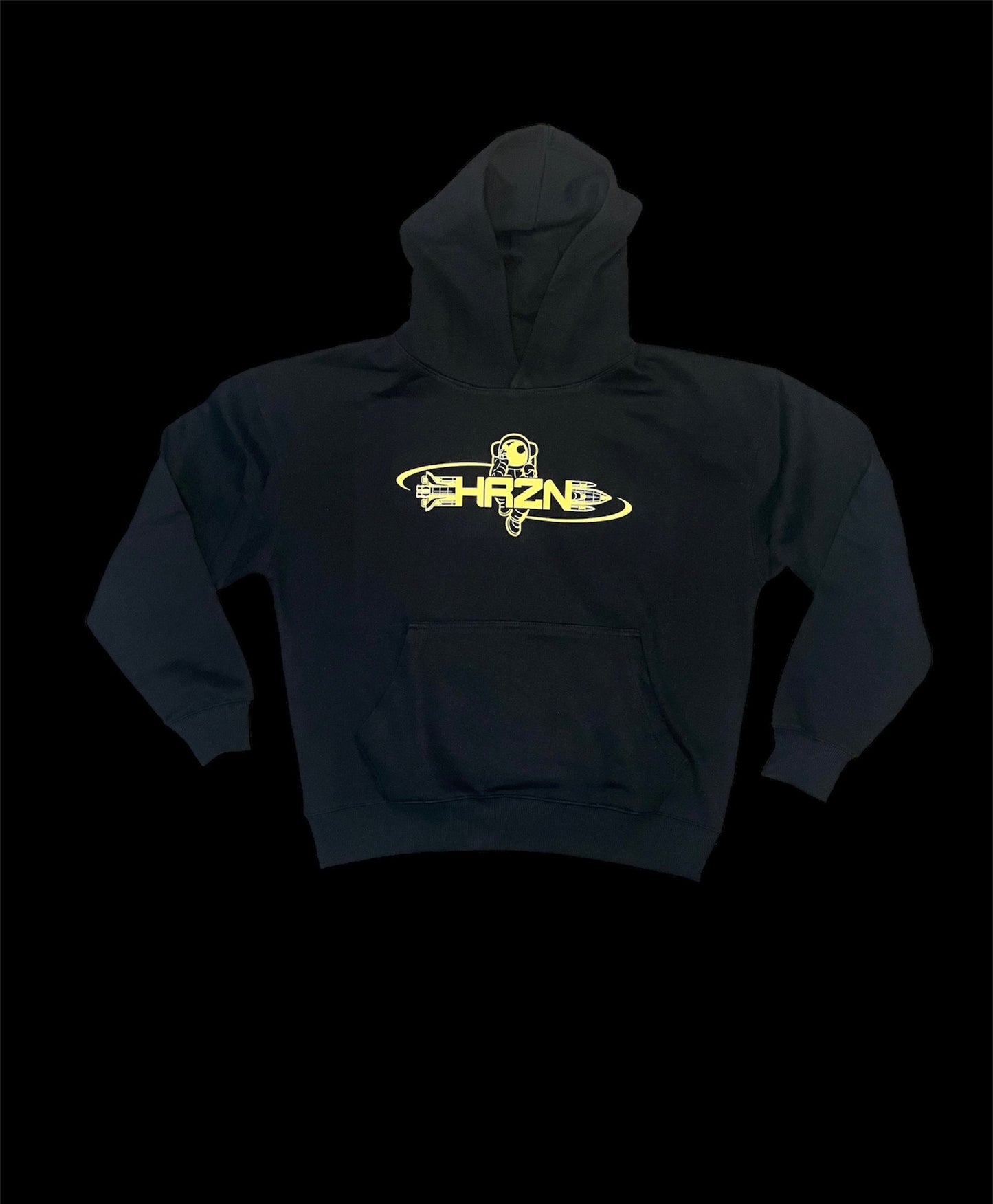 HRZN WEEZY HOODIE - BLACK AND YELLOW