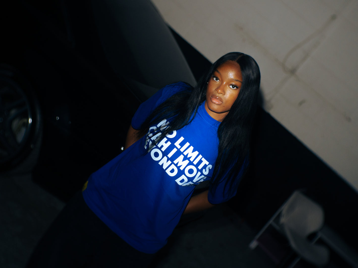 MOTTO TEE OVERSIZED[ ROYAL BLUE ]